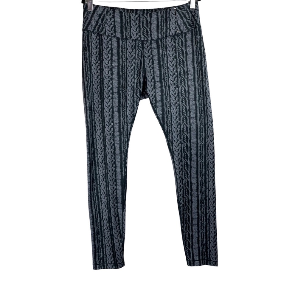 Calia by Carrie Underwood Chain Link Print Leggings Black Grey - Picture 2 of 11